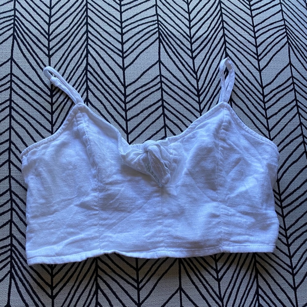 **SOLD** front tie cropped tank top